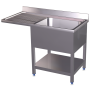 Fregadero para lavavajillas 1C,EI 1200x600x890 mm. Dimensiones cubeta 500x400x250 mm.