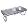 Fregadero colg.c/palomillas 2C,EI 2000x600x320 mm. Dimensiones cubeta 600x500x320 mm.