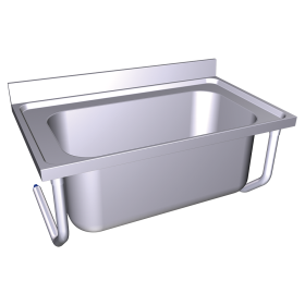 Fregadero colg.c/palomillas 1C 1000x700x340 mm. Dimensiones cubeta 860x495x380 mm.