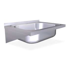 Fregadero colg. c/cartelas 1C 600x500x200 mm. Dimensiones cubeta 504x403x150 mm.