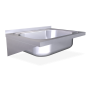 Fregadero colg. c/cartelas 1C 600x500x200 mm. Dimensiones cubeta 504x403x150 mm.