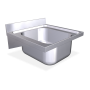 Fregadero colg. c/cartelas 1C 700x600x325 mm. Dimensiones cubeta 500x500x300 mm.