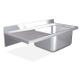 Fregadero colg. c/cartelas 1C,EI 1400x600x345 mm. Dimensiones cubeta 600x500x320 mm.
