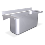 Fregadero colg. c/cartelas 1C 1000x600x405 mm. Dimensiones cubeta 860x495x380 mm.