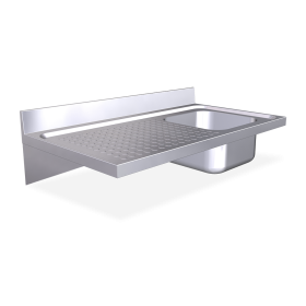 Fregadero colg. c/cartelas 1C,EI 1000x550x215 mm. Dimensiones cubeta 330x330x200 mm.