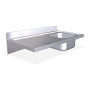 Fregadero colg. c/cartelas 1C,EI 1000x550x215 mm. Dimensiones cubeta 330x330x200 mm.
