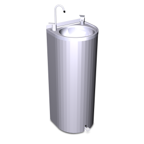 Fuente de agua de columna con pedal 350x300x850 mm.