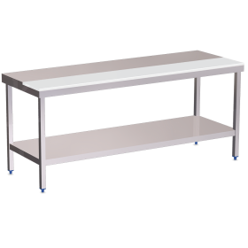 Mesa prepar.central fb.blanca c/ent.1000x600x850
