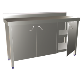 Mesa mural c/2 puertas abatibles 1000x600x850 mm.