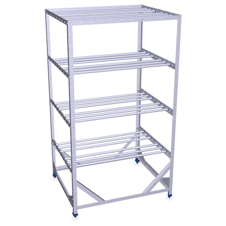 Palet para embutidos 4 niveles 1153x953x2033 mm. Construido totalmente en acero galvanizado.