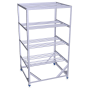 Palet para embutidos 4 niveles 1153x953x2033 mm. Construido totalmente en acero galvanizado.