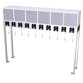 Consigna para carros con taquillas de 2000x400x1240 mm.