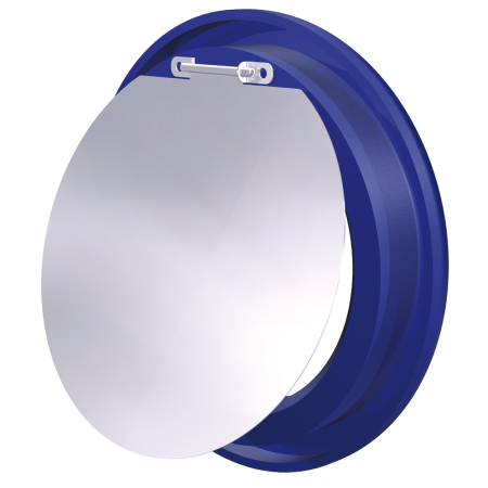 Conjunto de aro y trampilla color azul para contenedor