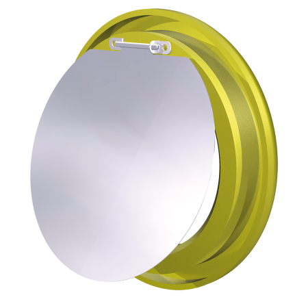 Conjunto de aro y trampilla color amarillo para contenedor