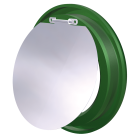 Conjunto de aro y trampilla color verde para contenedor