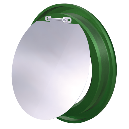 Conjunto de aro y trampilla color verde para contenedor