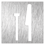 Pictograma inoxidable "Restaurante" 120x120x1.5 mm