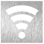 Pictograma inoxidable "Zona Wifi" 120x120x1.5 mm.