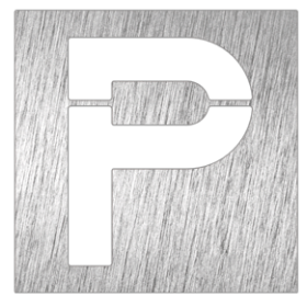 Pictograma inoxidable "Parking" 120x120x1.5 mm.