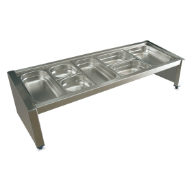 Soporte porta-cubetas Gastronorm sobremesa y mural 740 mm. Dimensiones: 740x390x275 mm.