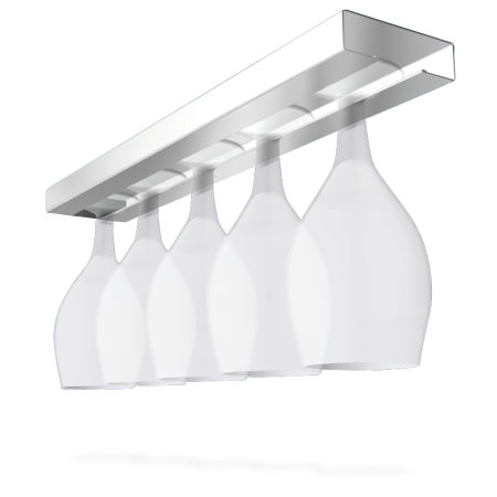 Soporte para colgar copas de 966,6x87,6x25 mm.