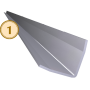 Guardavivos de esquina exterior acero inoxidable 3000 mm. Dimensiones: 25x25x30000 mm.