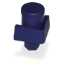 Contera de plástico azul c/regulador para soporte de estantería de 40x40x2 mm.