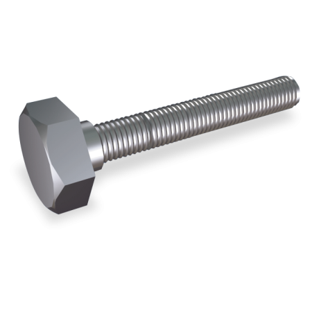 Tornillo cabeza hexagonal rosca métrica M8x40 mm. DIN 933 A2 (x100)