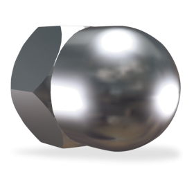 Tuerca ciega hexagonal rosca métrica M5 mm. DIN 1587 A2 (x100)
