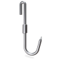 Gancho giratorio modelo "J" 260x10x11 mm.