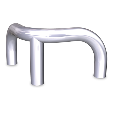 Defensa de esquina desmontable tubular 90º 340x340x200 mm.