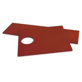 Fibra estándar roja 500x400x40 mm. Sin tacos.