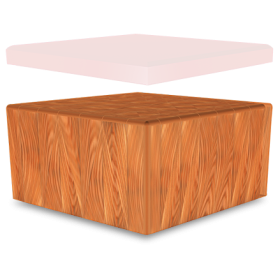 Repuesto de maza madera de abedul 700x500x200 mm.