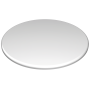 Plato de presentación fibra blanca ø300x10 mm.