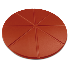 Plato para pizza fibra roja ø330x10 mm.