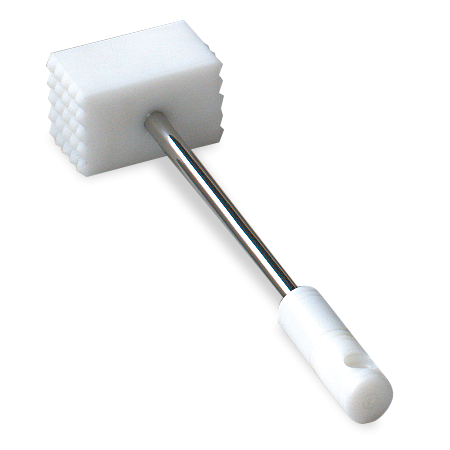 Maza de picar en fibra blanca 340x100x60 mm.