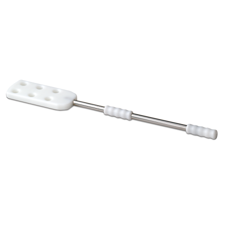 Pala fibra blanca con mango inox de 1000 mm.