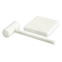 Conjunto tabla + martillo rompe-marisco en fibra blanca
