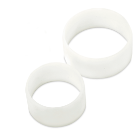 Pack de 2 aros de emplatar en fibra blanca 1 ud. de ø60x45 mm. y 1 ud. de ø80x45 mm.