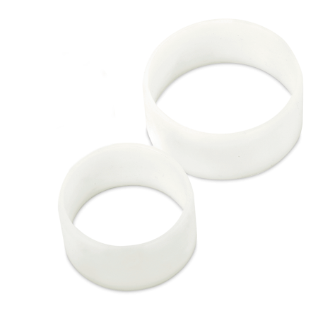 Pack de 2 aros de emplatar en fibra blanca 1 ud. de ø60x45 mm. y 1 ud. de ø80x45 mm.