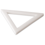 Triángulo de fibra blanca 450x450x20 mm.