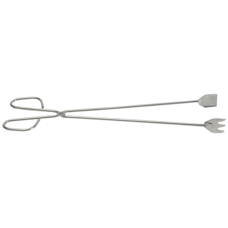 Pinza inox para barbacoa 440x90x40 mm.