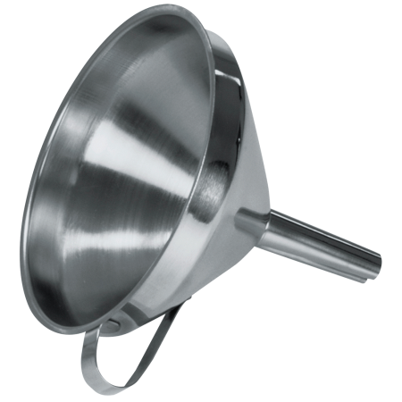 Embudo sin filtro inox 120x120x115 mm.
