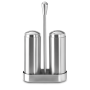 Conjunto pimentero-salero inoxidable 80x32x150 mm.