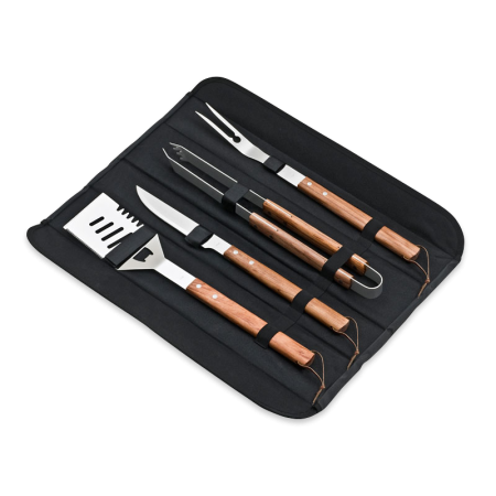 Kit de útiles para barbacoa 550x250x50 mm.