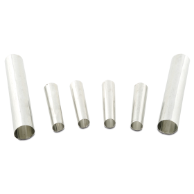 Conjunto de conos para relleno de crema en acero inox 230x120x20 mm.