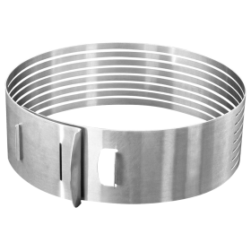 Molde para laminar tartas 26/28 cms. en acero inox 260x255x90 mm.