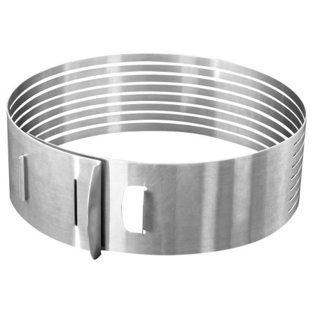 Molde para laminar tartas 26/28 cms. en acero inox 260x255x90 mm.