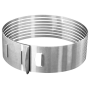Molde para laminar tartas 26/28 cms. en acero inox 260x255x90 mm.
