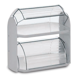 Vitrina para bollería mini doble piso 190x300x320 mm.